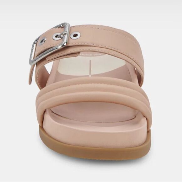 New Dolce Vita cream leather platform slide sandals with buckle size 8.5 - Picture 6 of 13